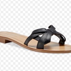 Sarah Flint Black Leather Slide Sandals